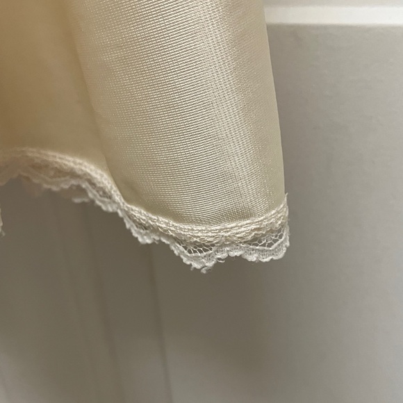 Vintage drop waist slip with pink lace, beige, size var - Picture 8 of 9